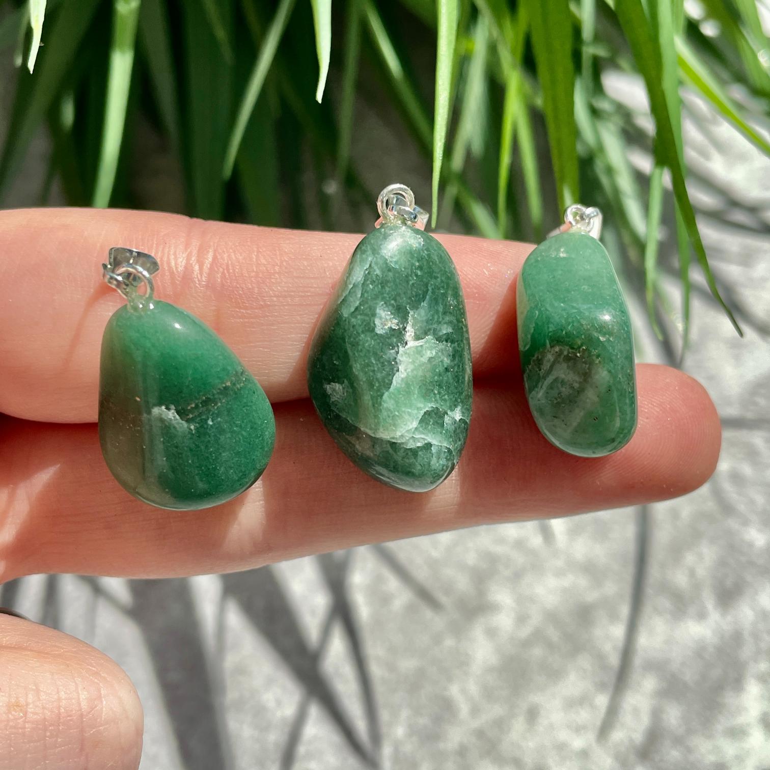 Tumbled Mini Pendant - Green Aventurine Tumbled Mini Pendant - Green Aventurine